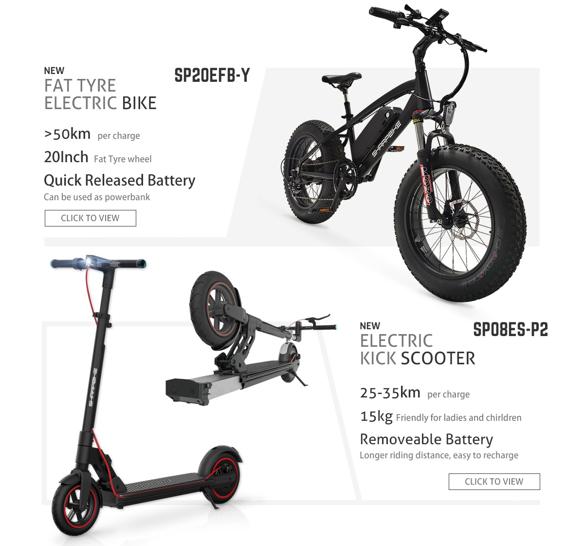 Sharpbike – E-bikes, E-scooters, Kits