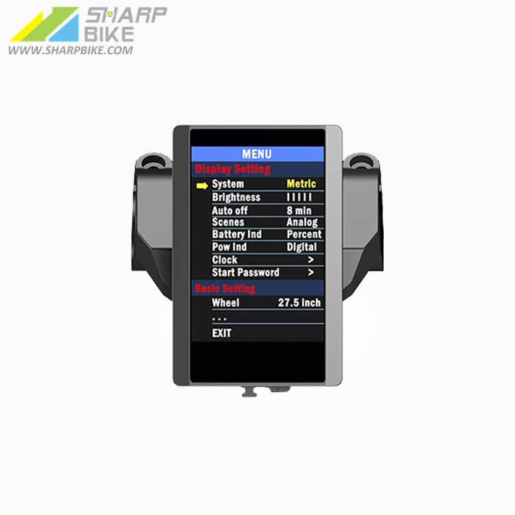 ELECTRIC BICYCLE COLORFUL LCD DISPLAY TFT850C Sharpbike