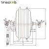 MT09F drawing 74mm dropout 28H electric bike motor for brompton folding bike